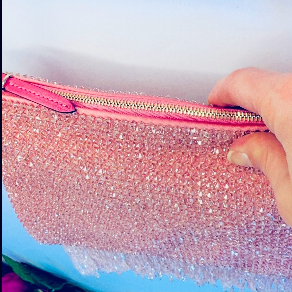 RARE JIMMY CHOO Callie Fringed Crystal-Embellished Satin Bag - Picture 6 of 13